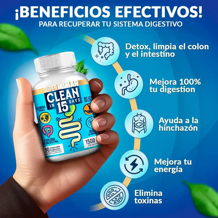 Clean15™ Premium - Limpieza Completa Estomacal en 15 días⭐⭐⭐⭐⭐
