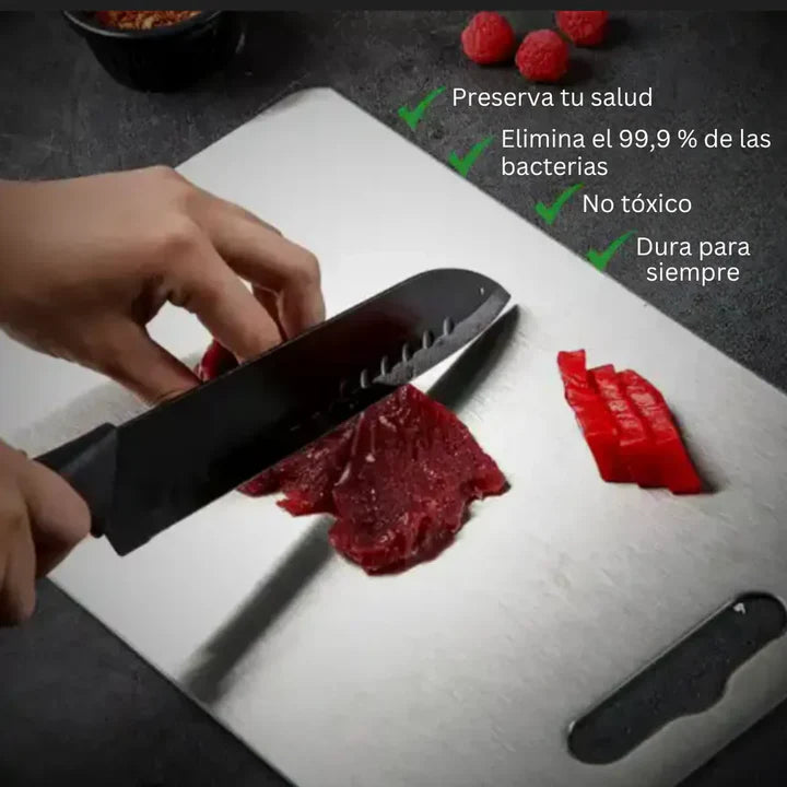 Tabla para Picar en Acero Inoxidable + ENVÍO GRATIS Y REGALO 🎁⭐⭐⭐⭐⭐